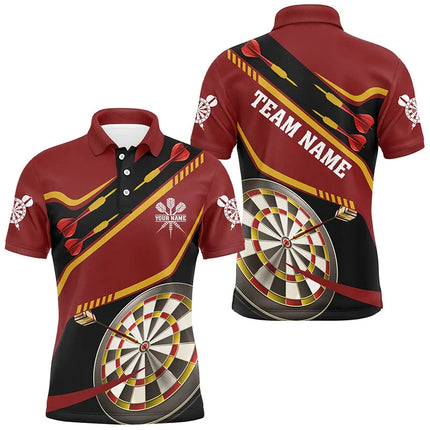 Fashion Darts Pattern Polo Shirts Summer Casual Custom Name Team Uniforms Short Sleeve Polo Shirt Loose Quick Dry Sports Tops