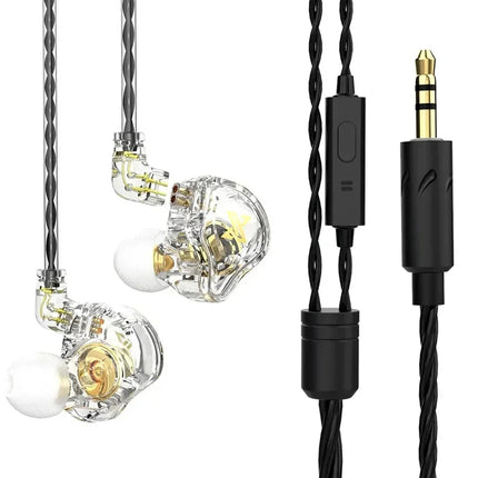 Original QKZ AK6 In Ear Earphone 6 Dynamic Driver Unit Headphone With Mic Stereo Sports HIFI Subwoofer Headset - product imag