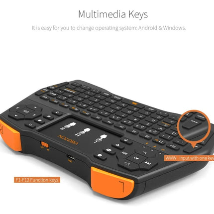 2.4G Tricolor Backlight Wireless Mouse Remote Control Multifunction Mouse and Keyboard Mini Touch Wireless