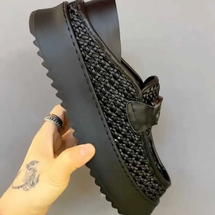 Luxurious Leather Low-Top Casual Shoes Breathable Work Business Men's Footwear Summer New Style Wear-Resistant Synthetic Upgrade