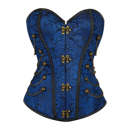 Steampunk Overbust Corset Retro Gothic Clothing Women Clubwear Bustiyer Corselet