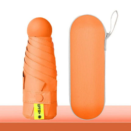 1pc Anti-Uv Mini Umbrella For Sunny And Rainy Days, Portable With Uv Coating And 6 Reinforced Ribs