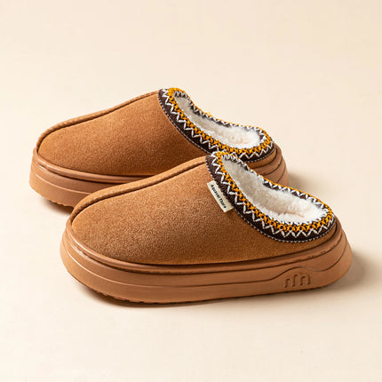 Winter Fashion Simple Fuzzy Home Lady's Shoes Warm Couples Indoor Leisure Soft Sole Women's Slippers Non-slip Fuzzy Bedroom