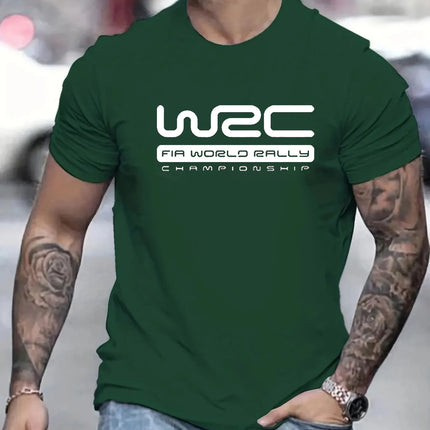 Men's summer  pure cotton fashionable casual sports loose letter pattern printed round neck short sleeved T-shirt top