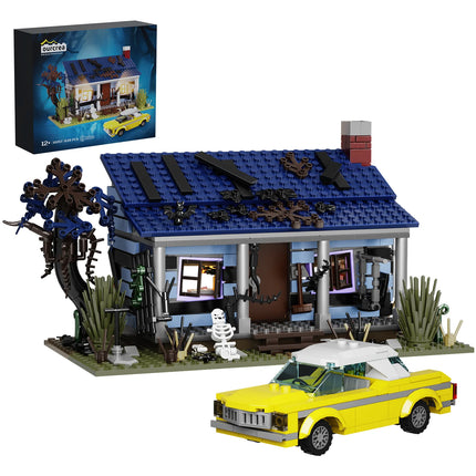 Evil Dead Horror House Building Block Set with LED Light,Haunted House Hut Model Toys Boys and Girls Halloween Gifts(639 Pcs)