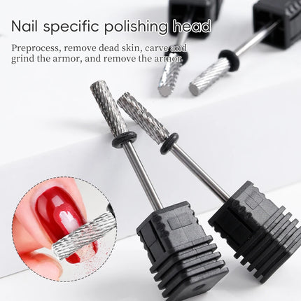 KANIU 1PCS Tungsten Steel Nail Drill Bits Hand Care Nail Removal Buffing Head For Nail Removal Shaping And Filing In Nail Salons