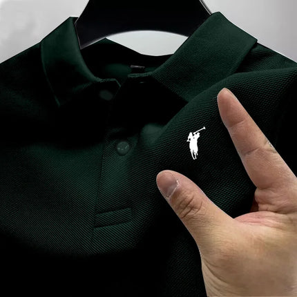 New Style High-End Luxury Brand Fashion Short-Sleeved High-End Printed Polo Shirt Summer New Men's Lapel T-Shirt Men's Clothing