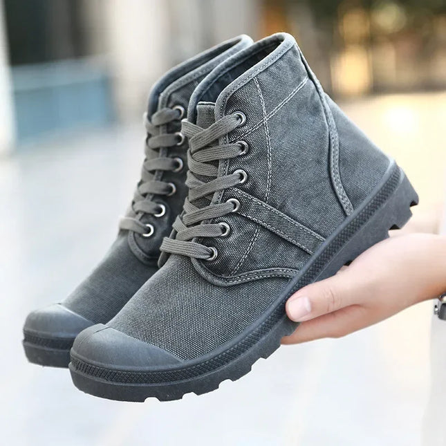Canvas Shoes Men's Casual High-top Shoes Men's Thick-soled Shoes Comfortable Sports Shoes Men's Retro Casual Shoes Boots