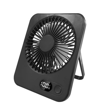 Portable Desk Fan USB Rechargeable Fan 180° Tilt Folding Ceiling Fan 5 Speeds Ultra Quiet Personal Fan With Power Display