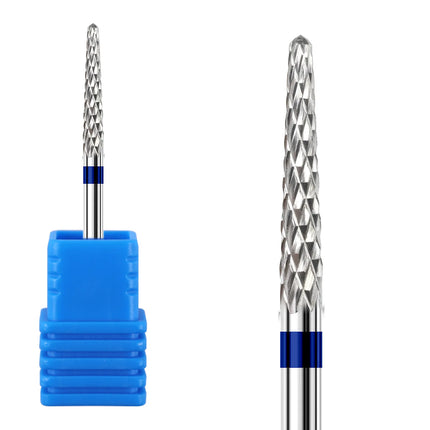 1pc Nail Drill Bits Set for Acrylic Nails, 3/32" Shank Tungsten Steel Tapered Shape Nail Drill, Professional Carbide Tungsten Dr