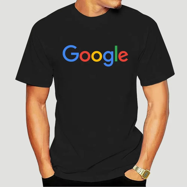 2026 Neue Baumwolle Sommer Google Lässiges T-Shirt Kleidung Print T-Shirt Rundhals Kurzarm Tees Google Logo Kurzarm T-Shirt