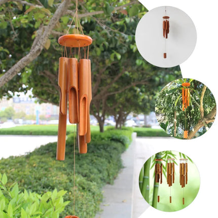 75cm bamboo wind chime and wind chime crafts are suitable for outdoor garden, terrace, home decoration, Zen meditation, retro ro
