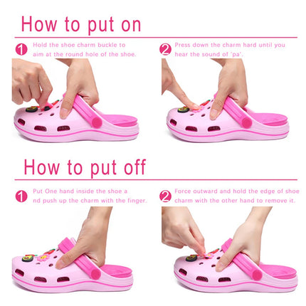 1-16Pcs Hunter Shoe Charms Decoration Slides Clog Sandal Accessorie Garden Shoes Buckle Bracelet Wristband DIY Kids Party Gifts
