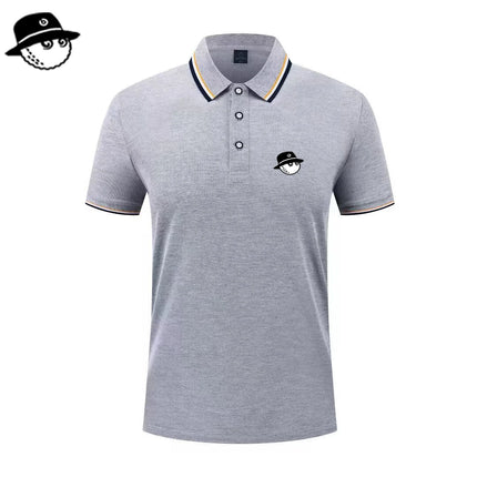Men Summer Fashion Slim Fit Sport Short Sleeve 100% Polyester Polo Shirt Fake Pocket Decoration Casual Sport Golf Polo Shirt