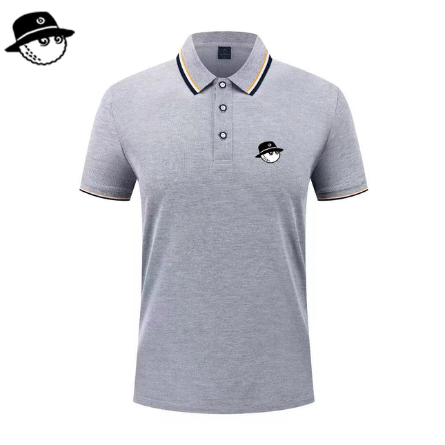 Men Summer Fashion Slim Fit Sport Short Sleeve 100% Polyester Polo Shirt Fake Pocket Decoration Casual Sport Golf Polo Shirt