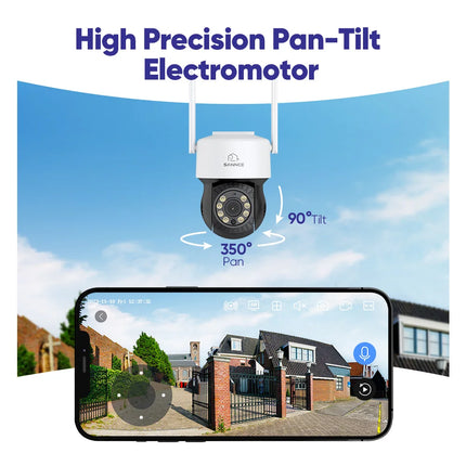 SANNCE 3MP PT Wireless Security Camera Pan & Tilt WiFi IP Cameras for SANNCE N98WHG NVR, AI Human Detection IR & Color night vision Wifi Camera