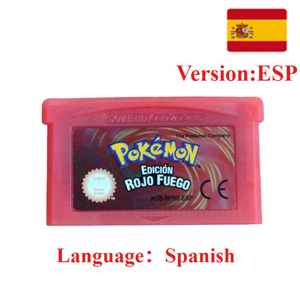 GBA Game Pokemon Series 32 Bit Video Game Cartridge Console Card Pokemon Emerald Ruby FireRed LeafGreen Sapphire Multi-language
