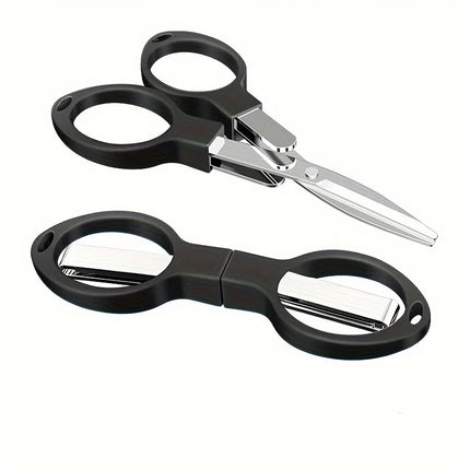 1Pcs Versatile Stainless Steel Folding Scissors - Retractable, Durable, and Portable for Travel,Outdoor & Daily Needs