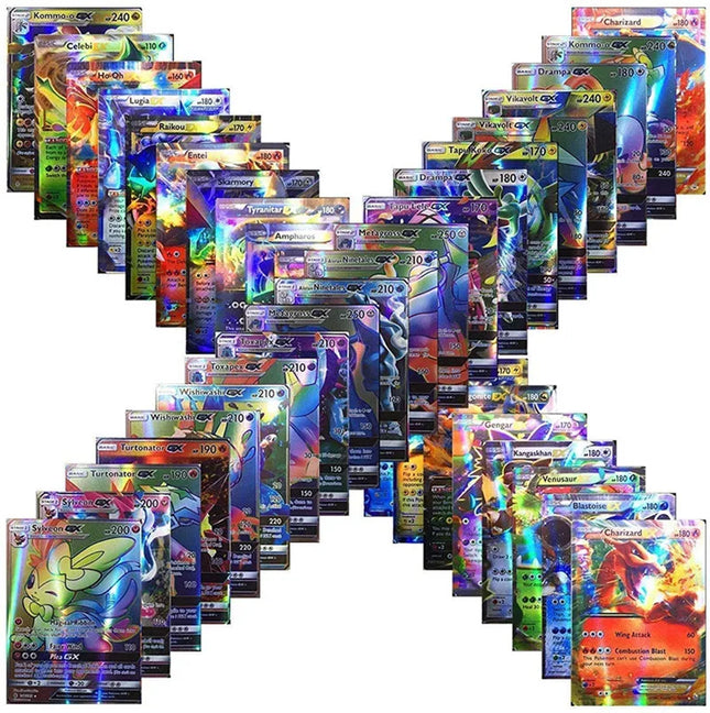 20 Stück Englische Pokémon Karten GX Tag Team Vmax EX Mega Glänzende Spiel Kampf Sammelkarten Spielzeug Kinder Geschenke