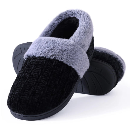Litfun Fuzzy Cozy House Slippers For Woman Winter Indoor Warm Antiskid Plush Casual Slides Ladies Soft Memory Foam Bedroom Shoes