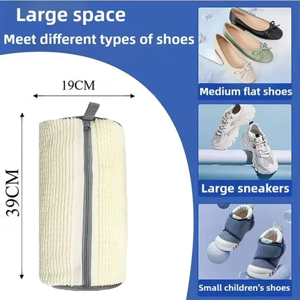 1PCS Wash Shoes Bag Padded Net Laundry Shoes Protector Fluffy fibers Polyester Washing Shoes Machine Laundry Bag Drying Bags