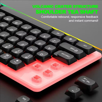 GTX350 Gaming Keyboard Mouse Combos Computer Laptop Backlight Gamer Kit LED Wired Usb Keyboard GTX350 Set-Black - product ima