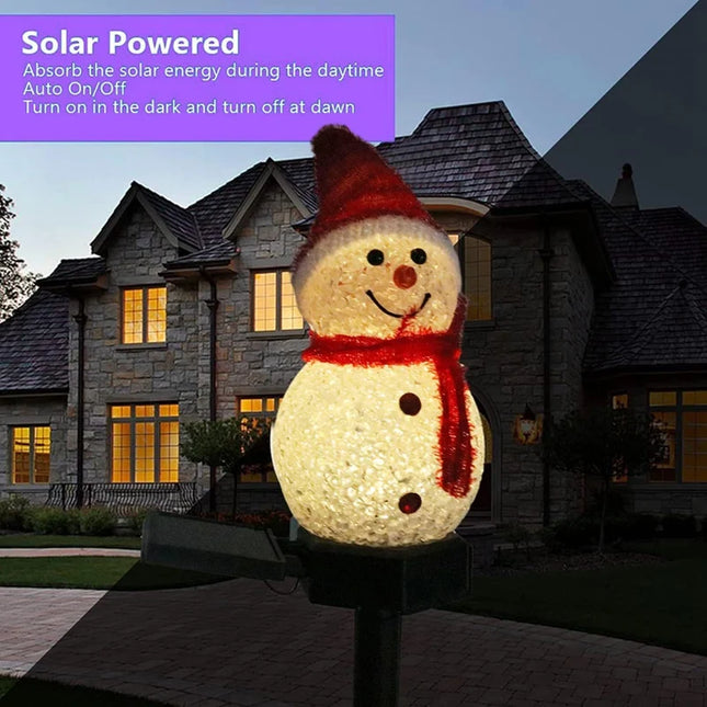 Christmas Decorations Light Solar Light Snowman Christmas Outdoor Solar Powered Stakes Lights For - product image 2