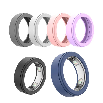 Silicone Ring Cover for Oura Ring 5, Anti-Scratch Elastic Protector, Supports Charging with Cover On, Size for S/M