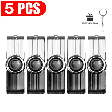 5pcs Various styles wholesale USB Flash Drives 2.0 64GB Black Free Keychain Pen Drive 8GB Storage Memory Stick Mini BusinessGift