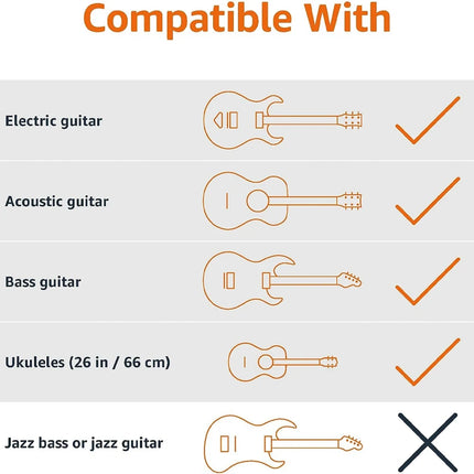 Universal Portable Guitar Stand - Collapsible Single Tripod with Safety Lock Compact Design for Travel