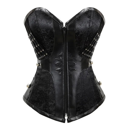 Steampunk Overbust Corset Retro Gothic Clothing Women Clubwear Bustiyer Corselet