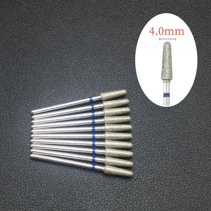 10 Piece Nail Milling Cutter Set Diamond Electric Nail Enhancement Drill Nail Drill Corner Cleaning Drill Burr Accessories Tool