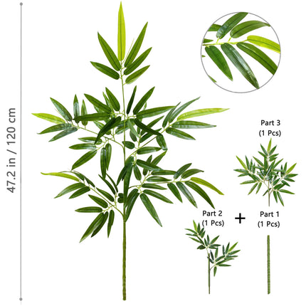 Artificial Green Bamboo Leaf Branches - image 36
