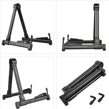 Foldable Adjustable Vertical Guitar Stand Multi-use Holder for Ukulele Bass Classical Electric Guitar Pipa