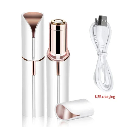 Facial Hair Removal for Women, Mini Hair Remover, Electric Razor Shaver Portable Bikini Epilator for Lips, Chin, Armpit, Peach