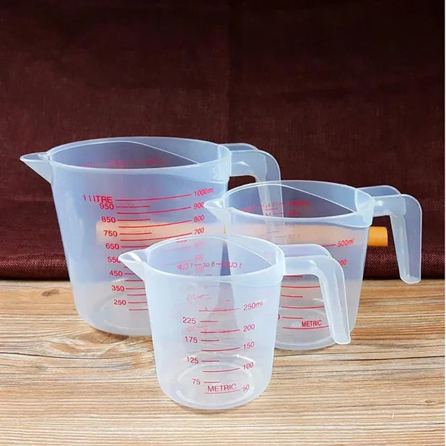 3pcs Baking Liquid Measuring Cups PVC Scale Cup Plastic Measuring Volume Beaker Kitchen Baking Tools - product image 6