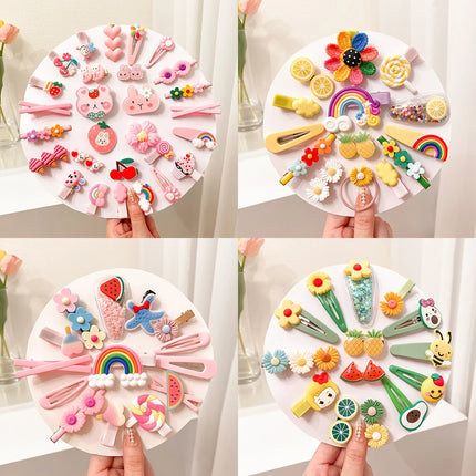 Children's Hair Clip Toddlers Headgear Little Girl Hair Clips Cute Princess Fruit Rabbit Rainbow Barrettes Baby Bangs Headdress