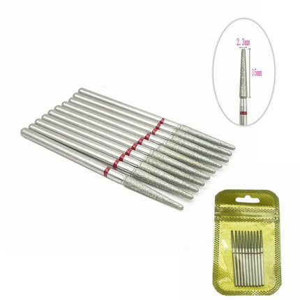 10pcs Nail Milling Cutter Set Diamond Stone Electric Manicure Drills Nail Drill Cuticle Clean Bits Burr Accessories Nail Art