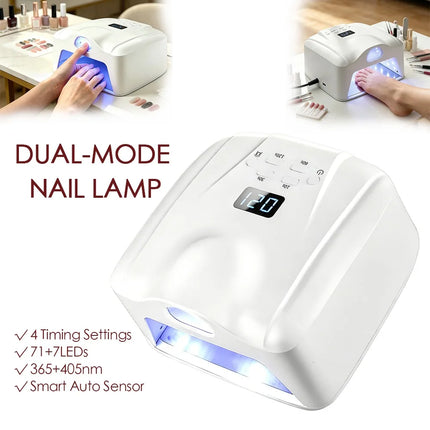 Dual-use UV LED Nail Dryer Smart Auto Sensor Nail Lamp Fast Curing Gel Drying Light Manicure Pedicure Lamp for Home Salon Tool