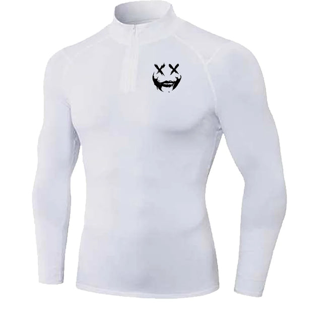 Men's Quick Dry Breathable Quarter Zip Polo Shirts Slim Fit Stretch Short Sleeve Stand Collar Workout Training Sport GYM