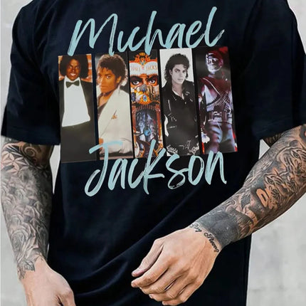 2026 Michael Jackson Graphic Tshirt Mens Womens Cotton Tees Ummer Casual Short Sleeve Round Neck Clothing Loose Tops Trend