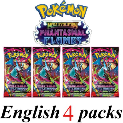 Pokemon Cards Mega Evolution Ascended Heroes English Version Cards Per Pack Rare Trading Cards for Collection Gift 4 Packs