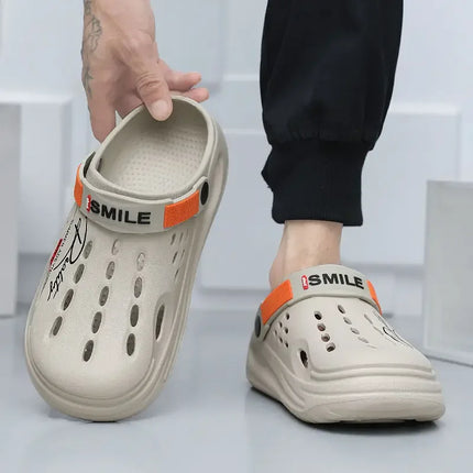 Men EVA Clogs Hollow Out Hole Sandals Adjustable Strap Non Slip Garden Work Shoes Waterproof - product view 3