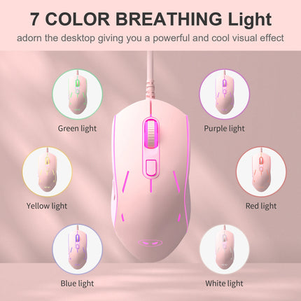 MageGee 98 Key RGB Mechanical Keyboard and Mouse Set Wired Gaming Combo Ergonomic Silent ABS Keycaps for PC Laptop - product