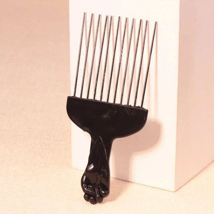 African Curling Comb Set with Steel Needle Comb and African Curling Comb, Salon Styling Tool Special for Real Hair Wigs