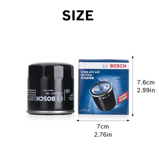 Bosch Oil Filter AF0149 Suitable for Toyota Prius Sienna Camry Land Cruiser Corolla RAV4 Yaris C-HR Highlander【OE：90915YZZC3】