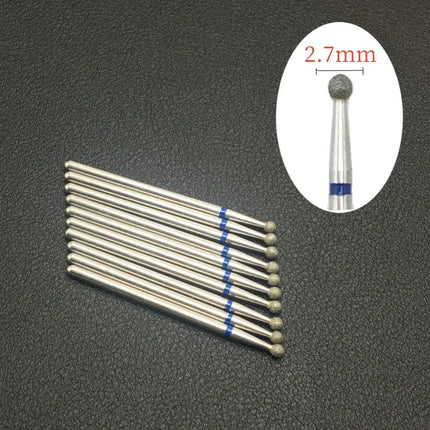 10 Piece Nail Milling Cutter Set Diamond Electric Nail Enhancement Drill Nail Drill Corner Cleaning Drill Burr Accessories Tool