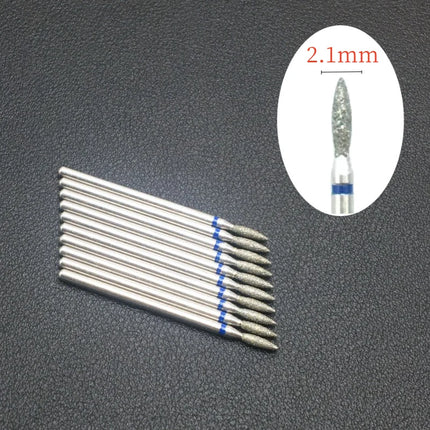 10 Piece Nail Milling Cutter Set Diamond Electric Nail Enhancement Drill Nail Drill Corner Cleaning Drill Burr Accessories Tool