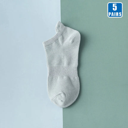 5 Pairs Women Cotton Socks Short Crew Ankle High Quality Breathable Summer Compression Casual Fashion Low-Cut Sock for Female