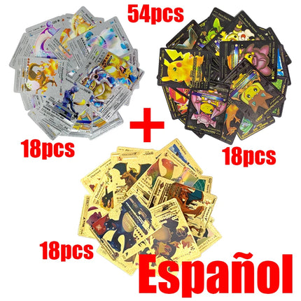 81-36Pcs Pokemon Cards German Spanish French English Vmax GX Energy Card Pikachu Rare Collection Battle Trainer Boys Gifts Toys